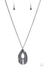 Load image into Gallery viewer, Stop Teardrop And Roll Necklace Purple
