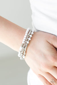 Very Vivacious White Bracelet