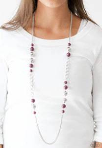 Uptown Talker Necklace Purple