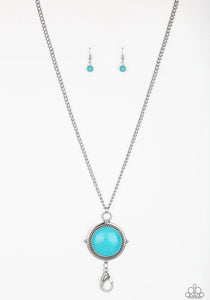 Desert Equinox Blue Stone Silver Necklace