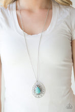 Load image into Gallery viewer, Summer Sunbean Blue Stone Teardrop Necklace
