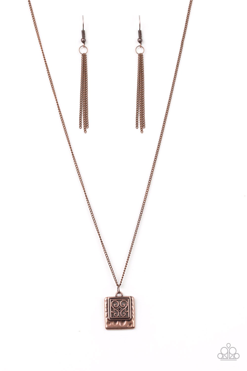 Back Square Copper Necklace