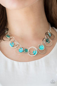 Hot Shell-er Blue Necklace