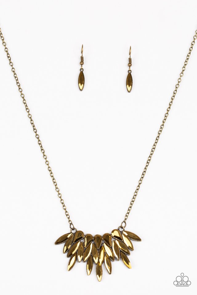 Crowing Moment Brass Necklace