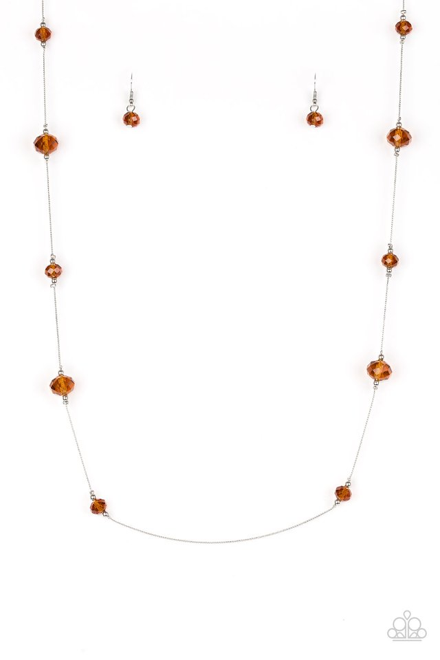 Champagne On The Rocks Brown Necklace