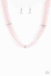 Put On Your Party Dress Pink Pearl Necklace