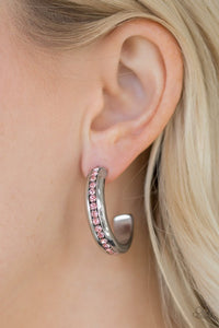 5th Avenue Fashionista Pink Hoop Earring