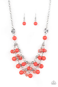 Seaside Soiree Orange Necklace