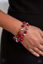Load image into Gallery viewer, The Partygoer Red Necklace (4 Pieces Set).
