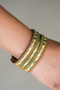 Teasingly Tomboy Brass Bracelet