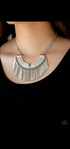 Impressive incan silver necklace