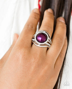 Pampered In Pearls Purple Ring