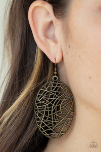 Way Out of Line Copper Earrings