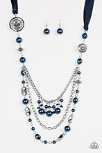 Load image into Gallery viewer, All The Trimmings Blue Necklace
