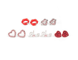 Starlet Shimmer Earrings - Red Lips