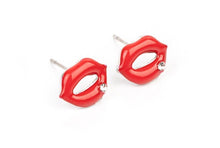 Load image into Gallery viewer, Starlet Shimmer Earrings - Red Lips
