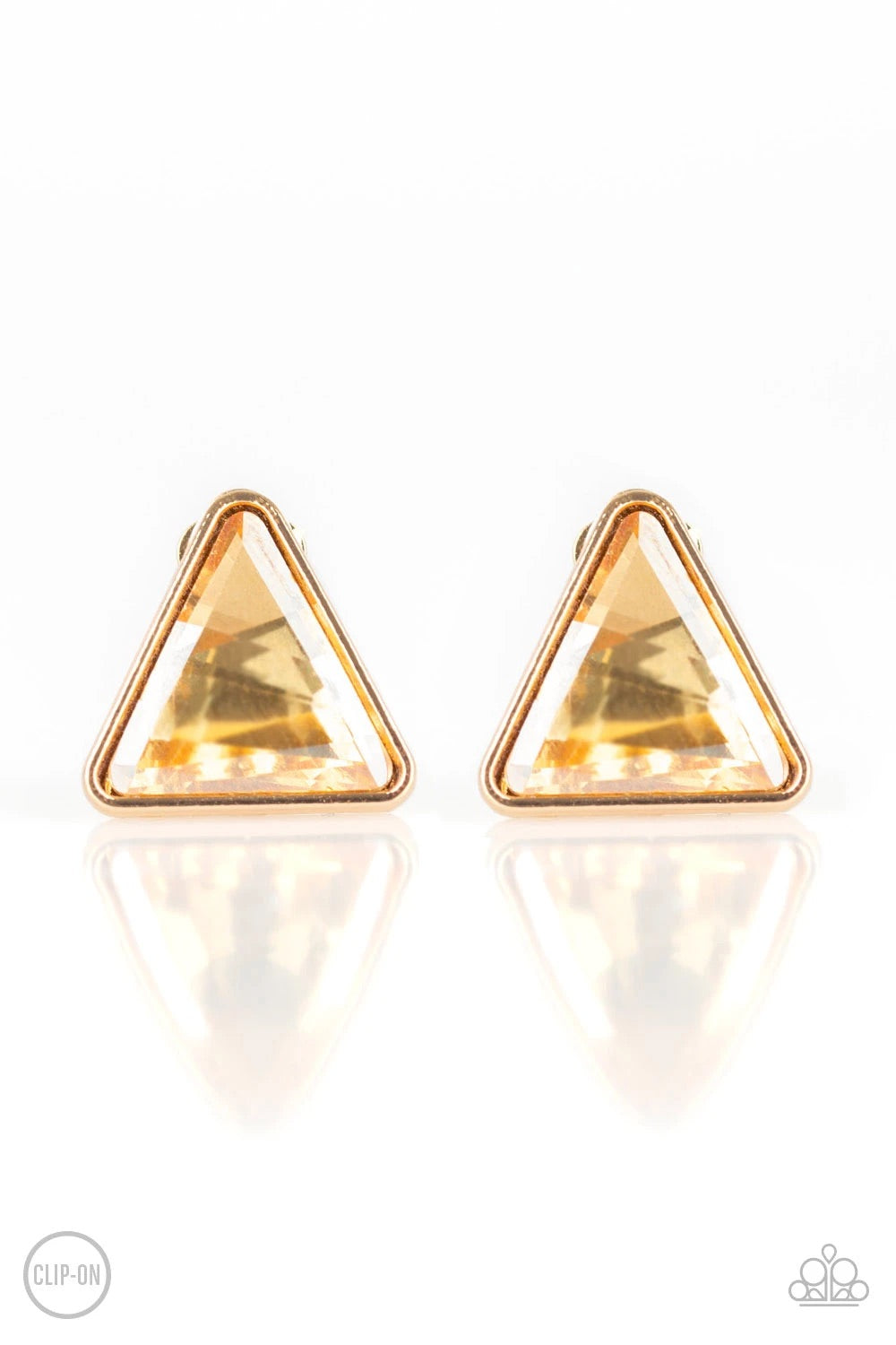 Timeless In Triangles - Gold Clip on