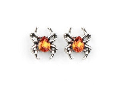 Starlet Shimmer - Orange Spider Earrings
