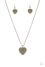 Load image into Gallery viewer, Look Into Your Heart Brass Necklace
