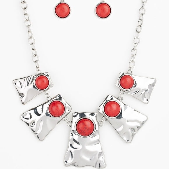Silver Statement Red Stone